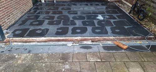 Optimum Tuintegel 60x60x4 cm ZF Graphite, Tuin en Terras, Tegels en Klinkers, Zo goed als nieuw, Terrastegels, Beton, 10 m² of meer