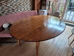 Prachtige notenhouten eettafel, Ophalen, 100 tot 150 cm, Zo goed als nieuw, Vijf personen of meer