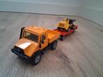 Siku unimog met dieplader en dumper, Hobby en Vrije tijd, Modelauto's | 1:50, Ophalen of Verzenden, Zo goed als nieuw, Bus of Vrachtwagen
