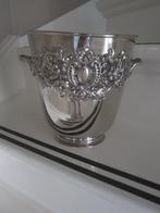 verzilverde wijn of champagne koeler rijkelijk gedecoreerd, Frankrijk, Ophalen of Verzenden, Vol, Champagne
