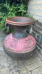 Grote pot met ringen – sober en opvallend, Huis en Inrichting, Woonaccessoires | Vazen, Ophalen, Gebruikt, Overige kleuren, 50 tot 75 cm