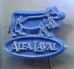 Alfa-Laval Melkmachines wit op blauw plastic speldje( D_216a, Verzenden, Zo goed als nieuw, Transport, Speldje of Pin