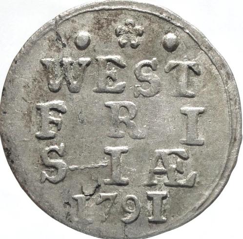 Nederland - West-Friesland 2 stuivers 1791 (zilver), Postzegels en Munten, Munten | Nederland, Losse munt, Overige waardes, Vóór koninkrijk