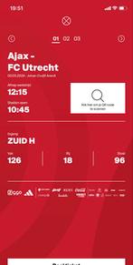 2 kaarten f side Ajax utrecht, Tickets en Kaartjes