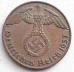 1 Reichspfennig 1937J Nazi Duitsland Munt WO2 Swastika Brons, Verzamelen, Militaria | Tweede Wereldoorlog, Duitsland, Ophalen of Verzenden
