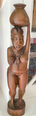 Kunst groot Afrikaans houten beeld 45 cm KOOPJE, Antiek en Kunst, Verzenden