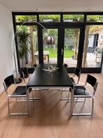 Pastoe eettafel met 6 stoelen, Huis en Inrichting, Tafels | Eettafels, Ophalen, Gebruikt, Metaal, 50 tot 100 cm