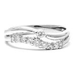 Ring 14 karaat witgoud met 0,30ct diamanten., Sieraden, Tassen en Uiterlijk, Ringen, 18 tot 19, Wit, Ophalen of Verzenden, Zo goed als nieuw