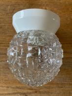 Vintage ronde lampenbol schroefkogel doorzichtig helder glas, Huis en Inrichting, Lampen | Plafondlampen, Ophalen of Verzenden