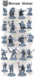 skirmish mercenary warband - 3d print, Ophalen of Verzenden, Nieuw, Warhammer, Figuurtje(s)