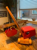 Houten Hijskraan Speelgoed - Vintage Stijl, Kinderen en Baby's, Speelgoed | Houten speelgoed, Ophalen of Verzenden, Gebruikt, Duw- of Trekspeelgoed
