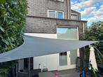 Nesling schaduwdoek incl. Paal met flexoog, Tuin en Terras, Schaduwdoeken, Ophalen, Zo goed als nieuw