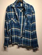 H&M Slim Fit Flanellen Overhemd XL Blauw Geel, Kleding | Heren, Blauw, Ophalen of Verzenden, Zo goed als nieuw, H&M