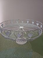 Witte schaal op voet, Overige materialen, Schaal, Rond, Ophalen of Verzenden