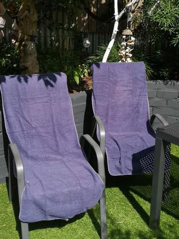 2 tuinstoel handdoeken blauw beschikbaar voor biedingen
