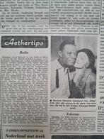 Marlene Dietrich feliciteert Nat King Cole (krant 1960), Ophalen of Verzenden, 1960 tot 1980, Knipsel(s)