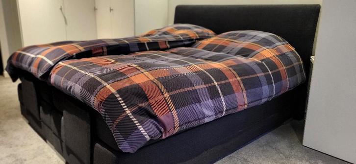 boxspring antraciet, elektrisch verstelbaar, Huis en Inrichting, Slaapkamer | Boxsprings, Gebruikt, 180 cm, 200 cm, Tweepersoons