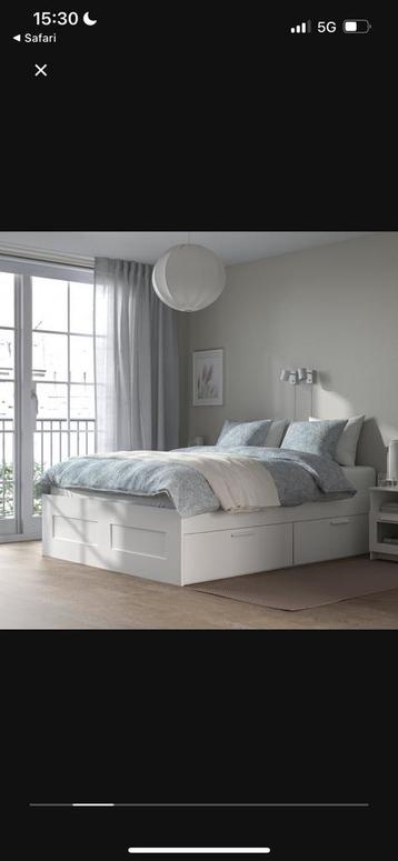 Brimes Ikea Bedframe + matras + matras topper 140 x 200 - afbeelding 3