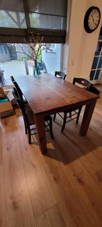 Tafel met 6 stoelen (hout), Ophalen