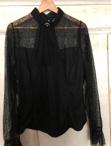 Kante zwarte blouse M beschikbaar voor biedingen