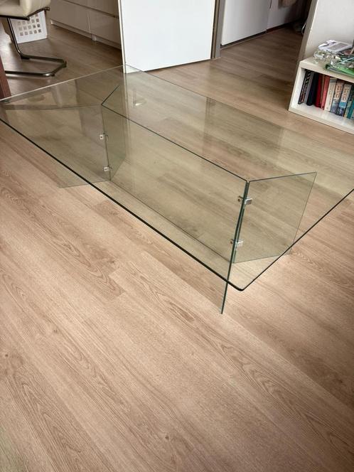 GRATIS glazen salontafel, Huis en Inrichting, Tafels | Salontafels, Gebruikt, Minder dan 50 cm, 50 tot 100 cm, 100 tot 150 cm