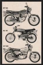 Retro reclame 1973 Suzuki brommer GT550 AC50 GT125 RV50, Verzenden, Overige typen