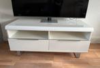 Tv meubel, wit hoogglans, Huis en Inrichting, Kasten | Televisiemeubels, Ophalen, Gebruikt, 100 tot 150 cm, Minder dan 100 cm