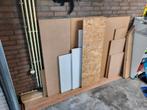 teab: Restanten hout van diverse klussen (veel MDF), Doe-het-zelf en Verbouw, Hout en Planken, Ophalen, Minder dan 25 mm, Overige typen