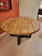 Mooie mangohouten eettafel van 150 cm., Ophalen, Gebruikt, 100 tot 150 cm, Vijf personen of meer