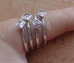 zilveren set 4 stapelringen Hans Henryk Nygaard [125], Sieraden, Tassen en Uiterlijk, Ringen, Verzenden, Zo goed als nieuw, 17 tot 18