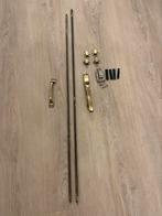 Klassieke deur espagnolet & pomp messing + slot, Doe-het-zelf en Verbouw, Hang- en Sluitwerk, Ophalen of Verzenden, Gebruikt, Koper of Messing