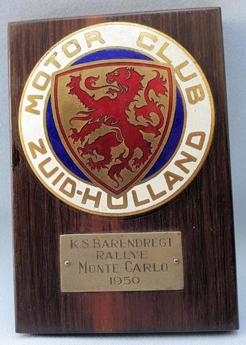 Grille Badge Motor Club Zuid - Holland - Klaas Barendregt beschikbaar voor biedingen