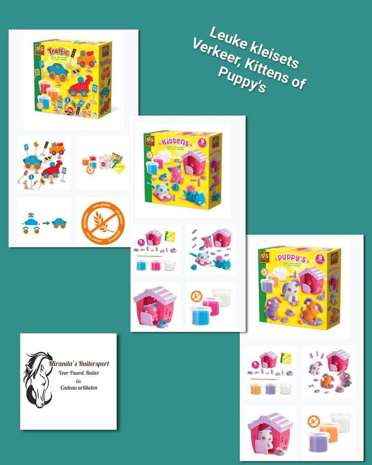 Nieuw SES kleisets Verkeer, Kittens of Puppy's, Kinderen en Baby's, Speelgoed | Educatief en Creatief, Nieuw, Knutselen, Bouwen