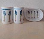 Tandenborstelbekers en zeepbakje, Huis en Inrichting, Woonaccessoires | Kandelaars en Kaarsen, Ophalen of Verzenden, Nieuw, Overige materialen