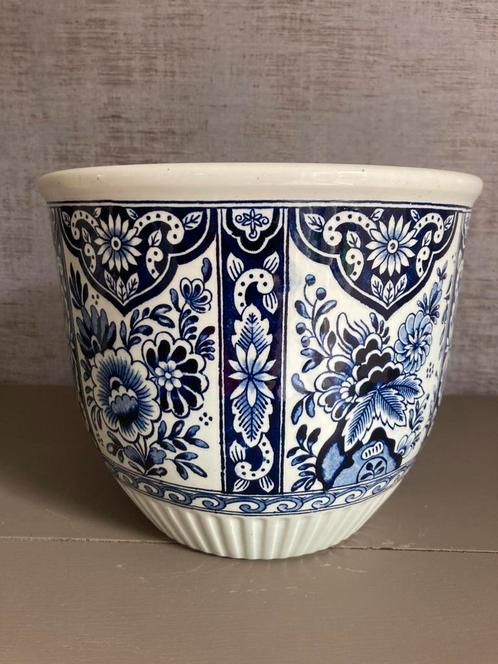 Vintage bloempot Delfts Royal Sfinx Maastricht P. Regout M24, Tuin en Terras, Bloempotten, Zo goed als nieuw, Aardewerk, Minder dan 40 cm