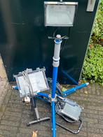3x Bouwlamp met Statief - Gebruikt, Doe-het-zelf en Verbouw, Bouwverlichting, Gebruikt, Met statief, Ophalen of Verzenden, Lamp met armatuur