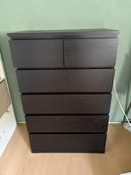 IKEA MALM ladekast 6 lades zwartbruin, Ophalen, Zo goed als nieuw, 25 tot 50 cm, 50 tot 100 cm