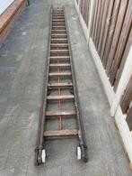 Houten ladder 2x18 sporten, Ophalen, Zo goed als nieuw, 4 meter of meer