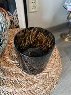 Groen windlicht / vaas met print, Overige materialen, Ophalen of Verzenden, Zo goed als nieuw, Minder dan 25 cm