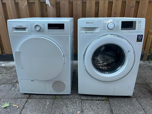 Samsung Ecobubble Wasmachine 9kg A+++ & Bosch droger A+++, Witgoed en Apparatuur, Wasmachines, Zo goed als nieuw, 8 tot 10 kg