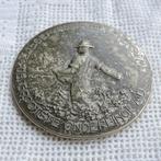 Handspiegel Alg Friesche Levensverz. MIJ boer zaaien 60 mm, Antiek en Kunst, Ophalen of Verzenden, Rond, Minder dan 50 cm