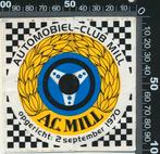 Sticker: Automobiel Club Mill, Ophalen of Verzenden, Zo goed als nieuw, Auto of Motor