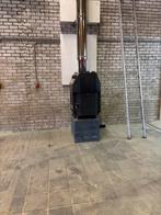 Werkplaatskachel  met dubbelwandig kanaal 6 meter, Huis en Inrichting, Kachels, Ophalen, Gebruikt, Vrijstaand, Hout