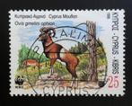 Cyprus - dieren schapen - Cypriotische Moeflon - 25p 1998, Ophalen of Verzenden, Gestempeld, Dier of Natuur