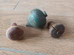3 houten tollen, Antiek en Kunst, Antiek | Speelgoed, Ophalen of Verzenden