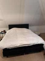 Boxspring bed, Ophalen, Tweepersoons, Grijs, Zo goed als nieuw