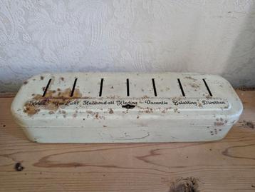 Vintage Brabantia crème huishoud spaarpot beschikbaar voor biedingen
