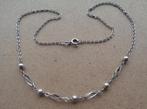 zilveren ketting met open schakels en bolletjes [400], Sieraden, Tassen en Uiterlijk, Verzenden, Zo goed als nieuw, Zilver, Zilver