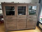 Massief houten vitrinekast / solid wood display cabinet, Huis en Inrichting, Kasten | Vitrinekasten, Ophalen, Gebruikt, 150 tot 200 cm