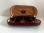 Vintage Cartier Tortoise Zonnebril, Overige merken, Gebruikt, Zonnebril, Bruin